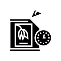 shelf life of oatmeal when opened bag glyph icon vector illustration
