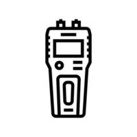 moisture meter carpenter digital device line icon vector illustration