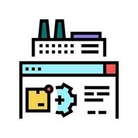 factory manufacturing automation color icon vector illustration