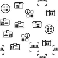 patrón transparente de vector de escaneo de código qr