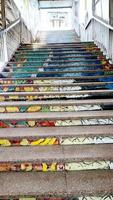 Railway platform stairs photo