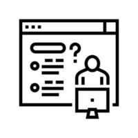 asking question for solve problem line icon vector illustration