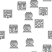 Affiliate Marketing And Commerce Vector Seamless Pattern