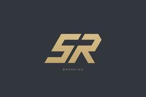 SR Letter S Combination Monogram Logo vector