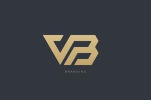 logotipo de monograma de combinación vb letra v vector