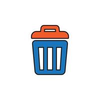 trash icon vector. rubbish bin icon vector illustration