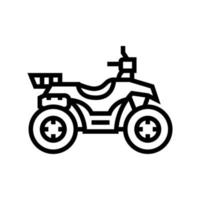 Ilustración de vector de icono de línea atv de caza