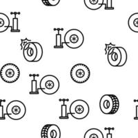 Tire Wheel Vector Seamless Pattern