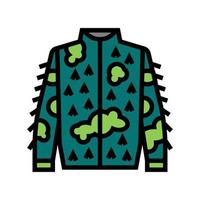 chaqueta de camuflaje para la ilustración de vector de icono de color de caza