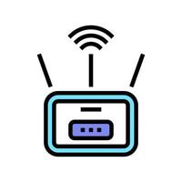 wifi router color icon vector illustration