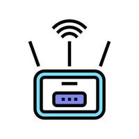 wifi router color icon vector illustration