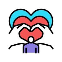 love child adoption color icon vector illustration
