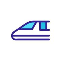 High-speed train icon vector. Isolated contour symbol illustration vector