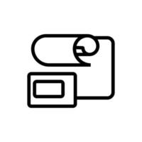 mechanical blood pressure monitor with report icon vector outline illustration