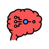 ilustración de vector de icono de color de red neuronal biológica