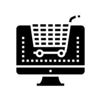 electronic eshopping purchase glyph icon vector illustration