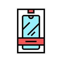 mobile phone box color icon vector illustration