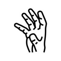 palm of hand line icon vector illustration