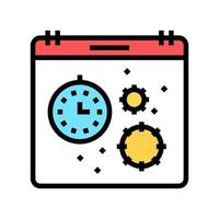 virus season calendar color icon vector illustration