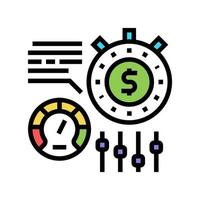 time for earn money settings and optimize color icon vector illustration