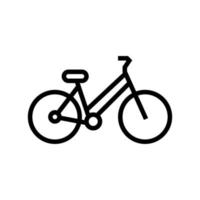 bicicleta transporte urbano línea icono vector ilustración