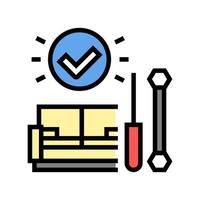 disassembly and assembly of sofa color icon vector illustration