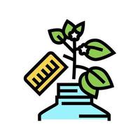 creciente homeopatía planta color icono vector ilustración
