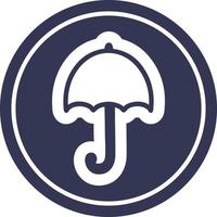 icono de paraguas abierto vector