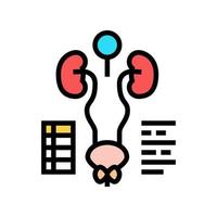 examining genitourinary system color icon vector illustration