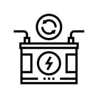 battery energy saving line icon vector illustration