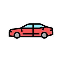 sedan car color icon vector illustration