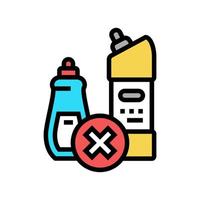 chemical liquid prohibition children color icon vector illustration