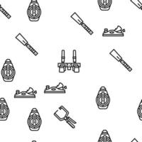 Carpenter Tool And Accessory Vector Seamless Pattern