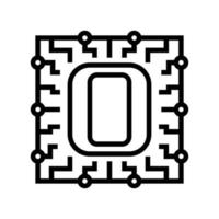zero number line icon vector illustration
