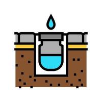 drainage system road color icon vector illustration