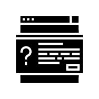 question online ask glyph icon vector illustration