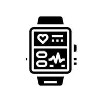 fitness bracelet electronic gadget glyph icon vector illustration