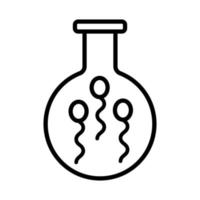 vector de icono de inseminación artificial. ilustración de símbolo de contorno aislado