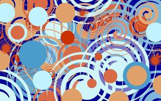 Abstract background with contrast colored swirls and twirls, spinning circles in different color, modern background vector