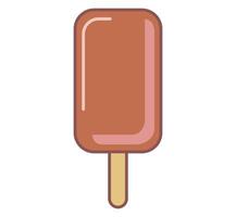 ilustración de helado. ejemplo colorido lindo de la historieta del helado vector