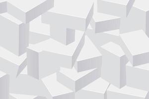 White boxes on each other abstract background. 3D rendering, isometric projection. vector