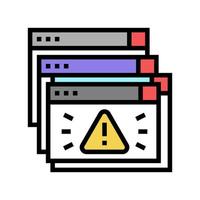 program security technology color icon vector illustration