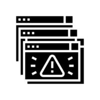 program security technology glyph icon vector illustration