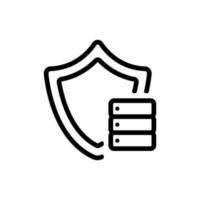 the database is an icon vector. Isolated contour symbol illustration vector