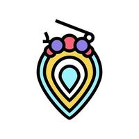 brooches jewellery color icon vector illustration