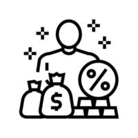 economic expert line icon vector illustration