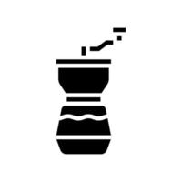 molino molinillo de café manual glifo icono vector ilustración