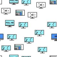 ordenador pc monitor vector de patrones sin fisuras