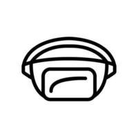 waist bag purse icon vector outline illustration