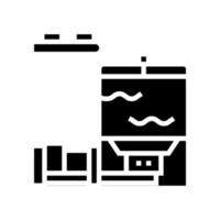 blow tank glyph icon vector illustration